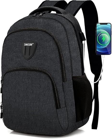 TANTOMI Travel Laptop Backpack for Men Women, Business Anti-Theft Laptop Bag, 15.8 Inch Water Resistant College Backpack